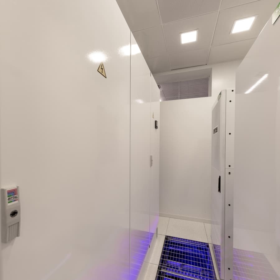 Schneider Galaxy UPS units in the electrical room